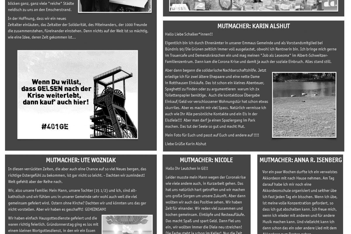 Aktion Mutmacher 2020 04 22 Feed back Collage (1) Bild